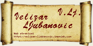 Velizar LJubanović vizit kartica